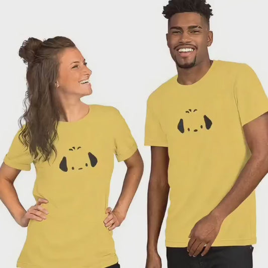 Matching Couple Cute Puppy T-Shirts | Unisex Dog Lover His & Hers Sets for Couples, Pet Parents – Soft Cotton Matching Tees